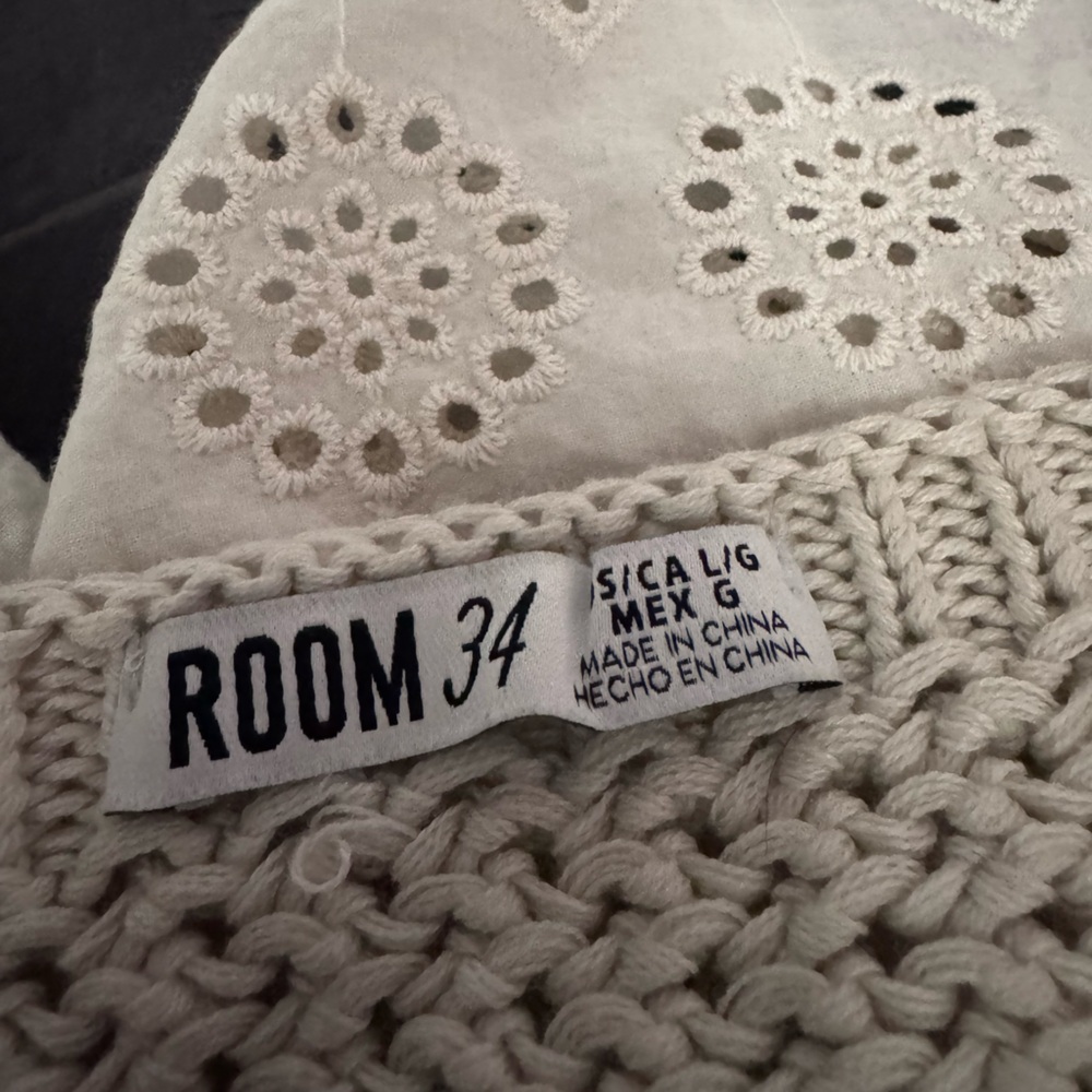 Room 34 Crochet Lace Summer Style Tank Top - Picture 3 of 4